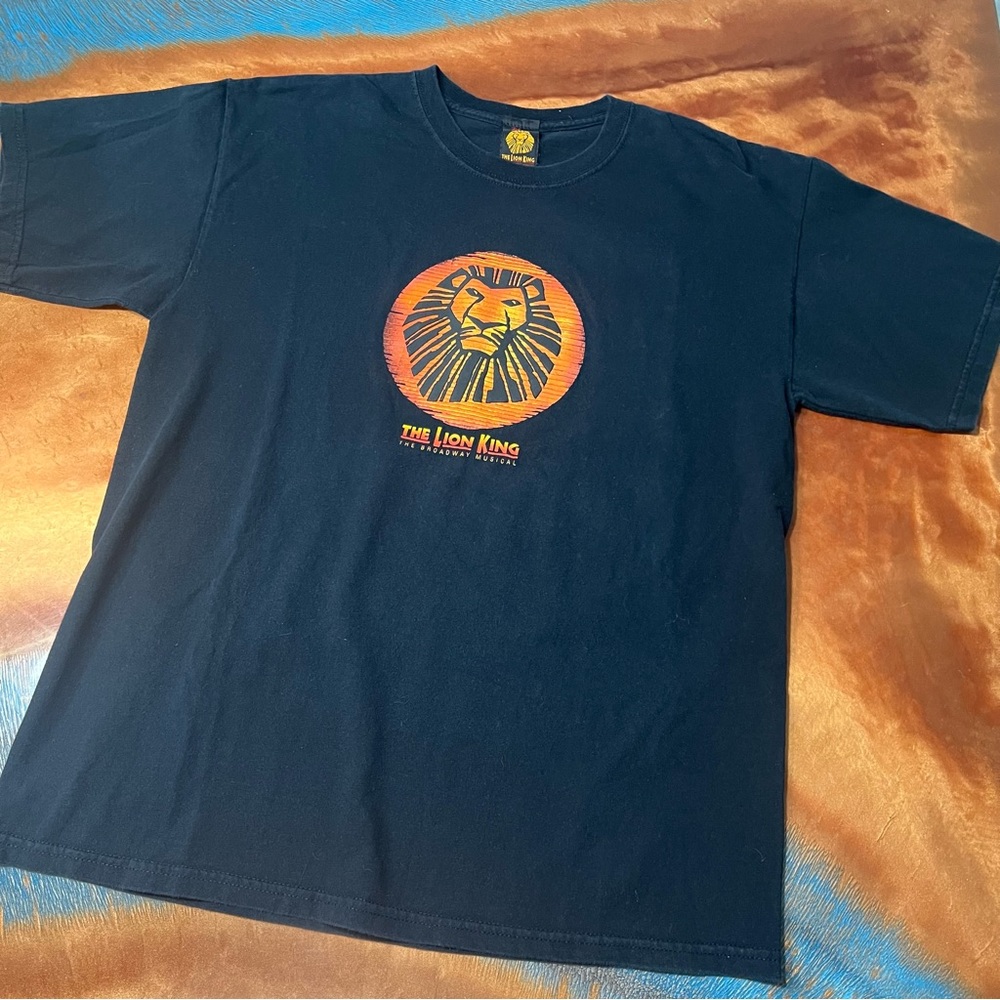 Disney The Lion King Broadway Musical Black Graphic Tee Shirt Large